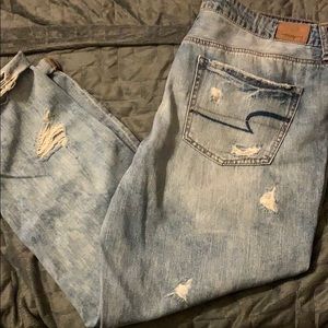 High Rise Distressed Tom Girl Jeans